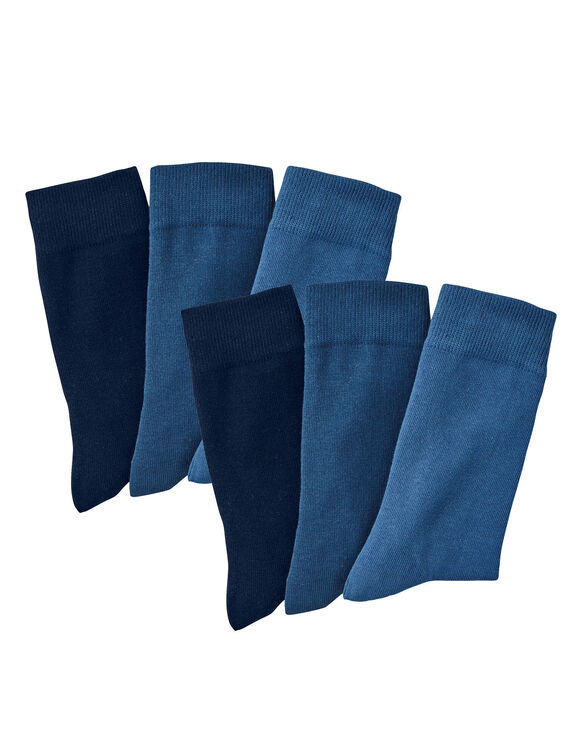 Mi-chaussettes basiques - lot de 6 paires (bleu) Mi-chaussettes basiques - lot de 6 paires (bleu)